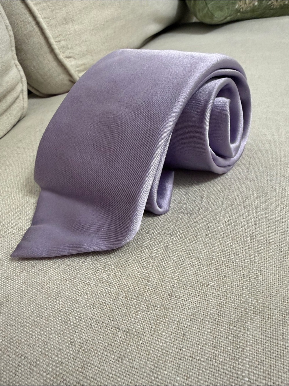 Classic ZEGNA Lavender Men’s Necktie Silk Tie - Solid Lavender